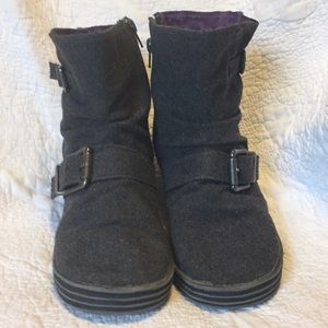 Blowfish Gray Slouchy Ankle Boots